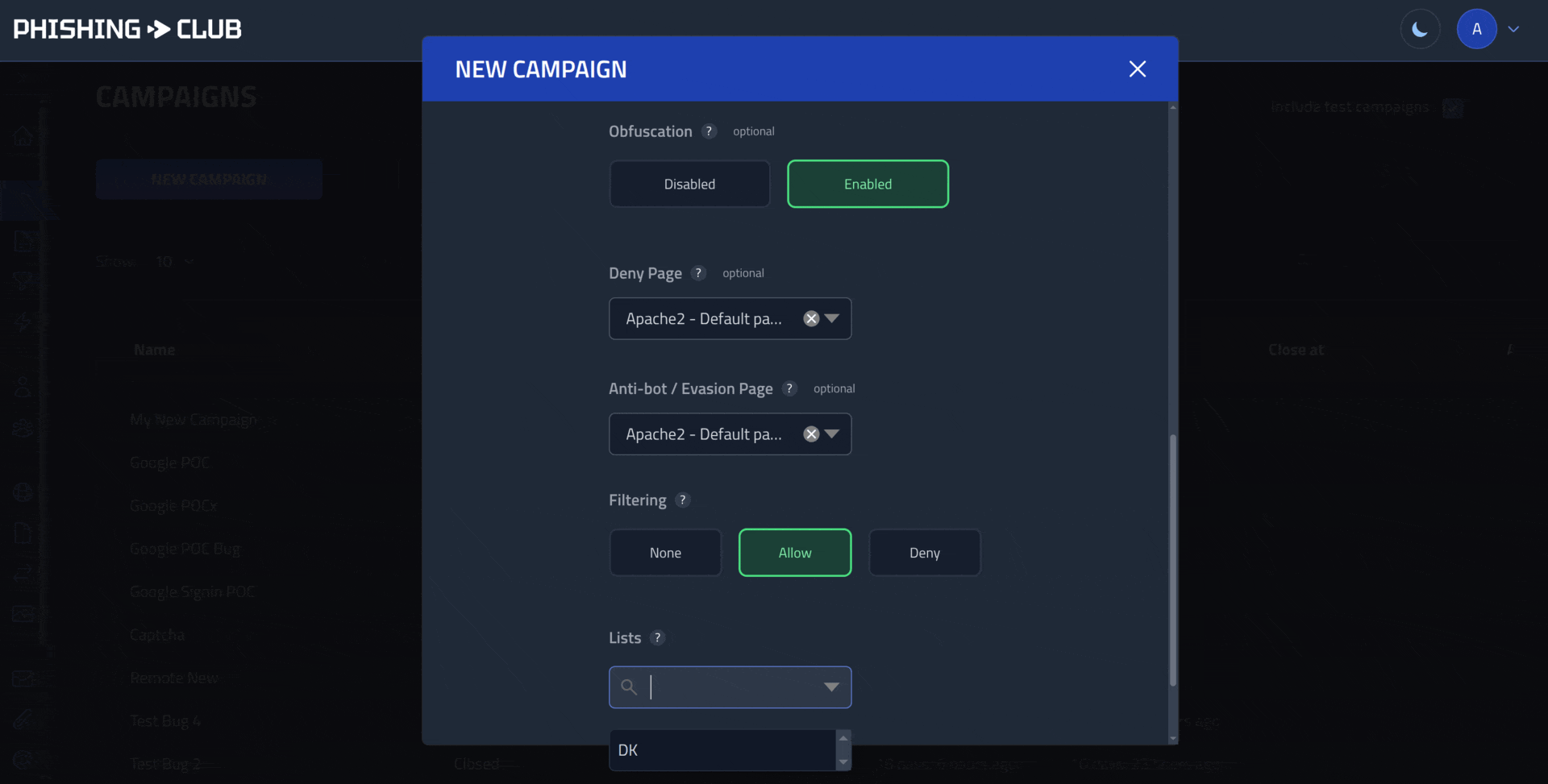 GIF with evasion features such as filters and obfuscation