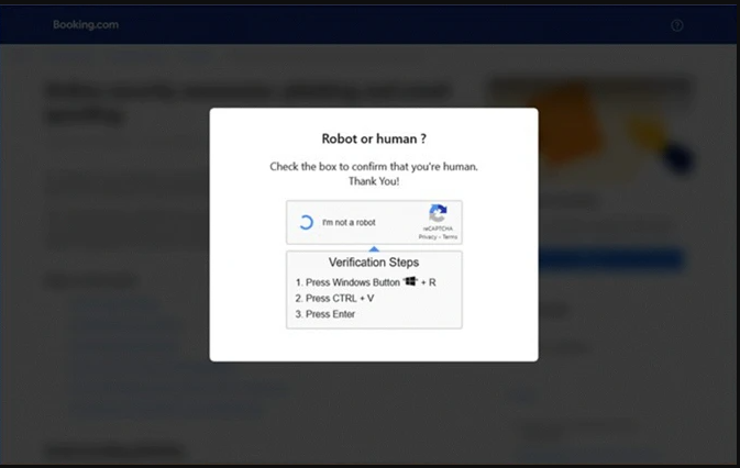 A real world example of ClickFix phishing
