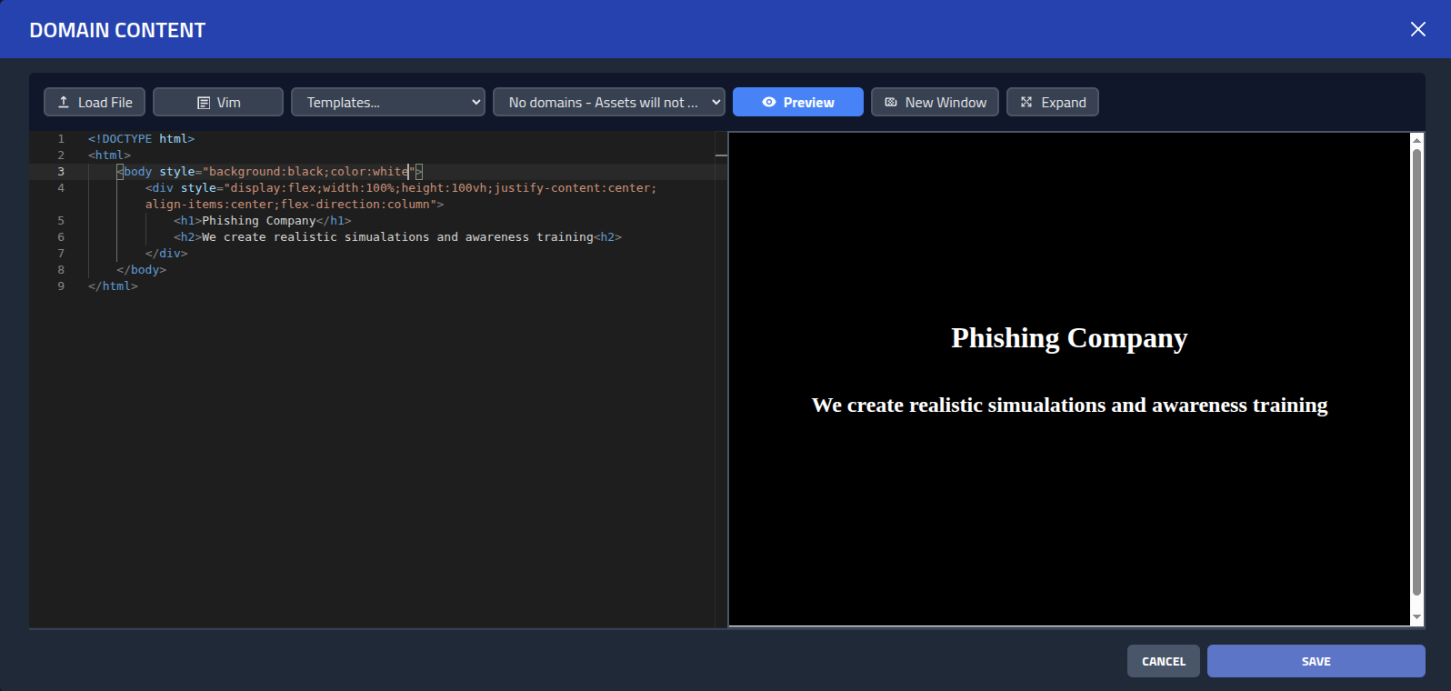 Designing a decoy page