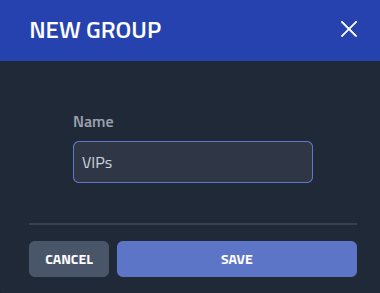 Create group modal