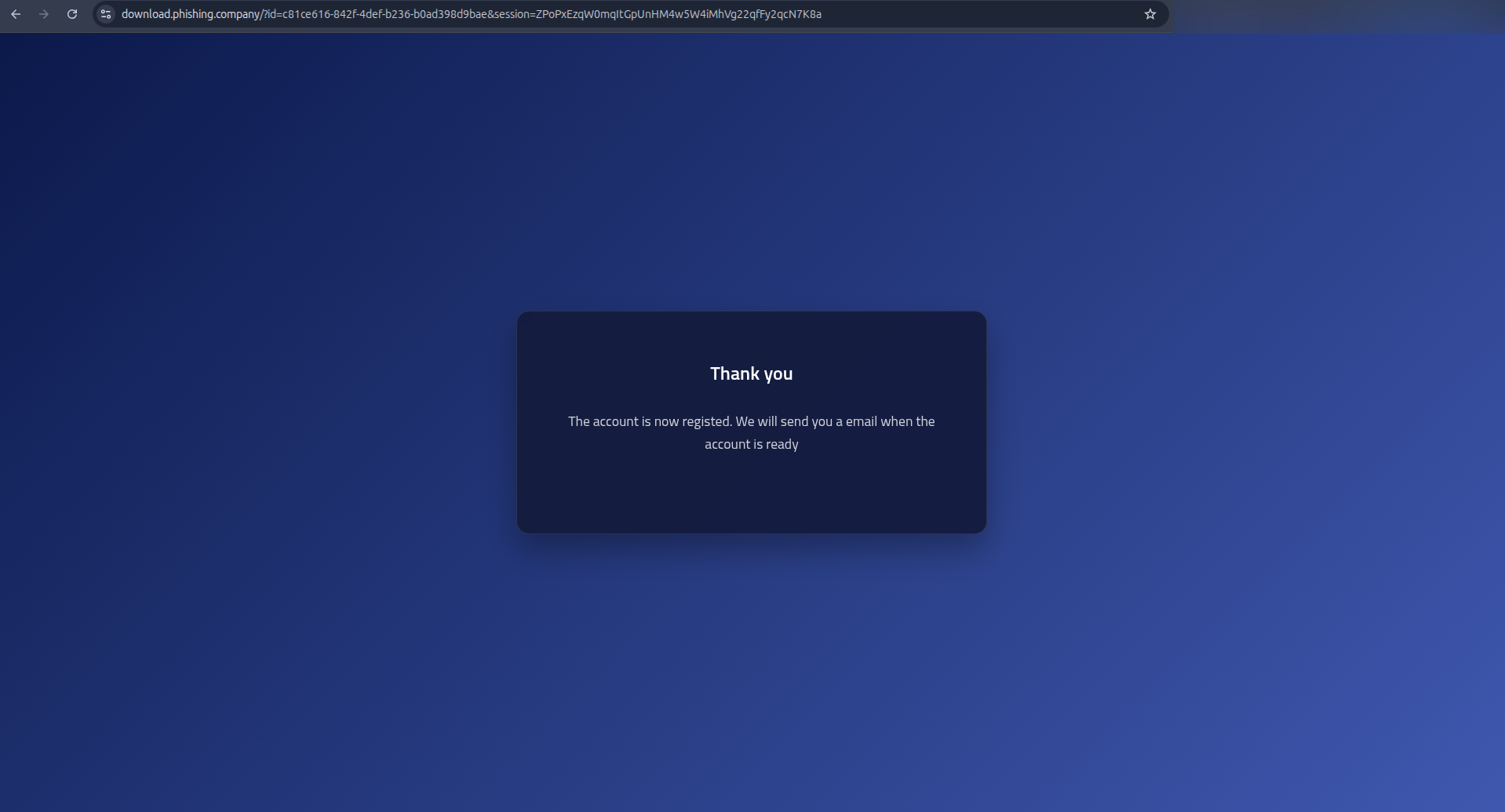 The target visits the after landing page