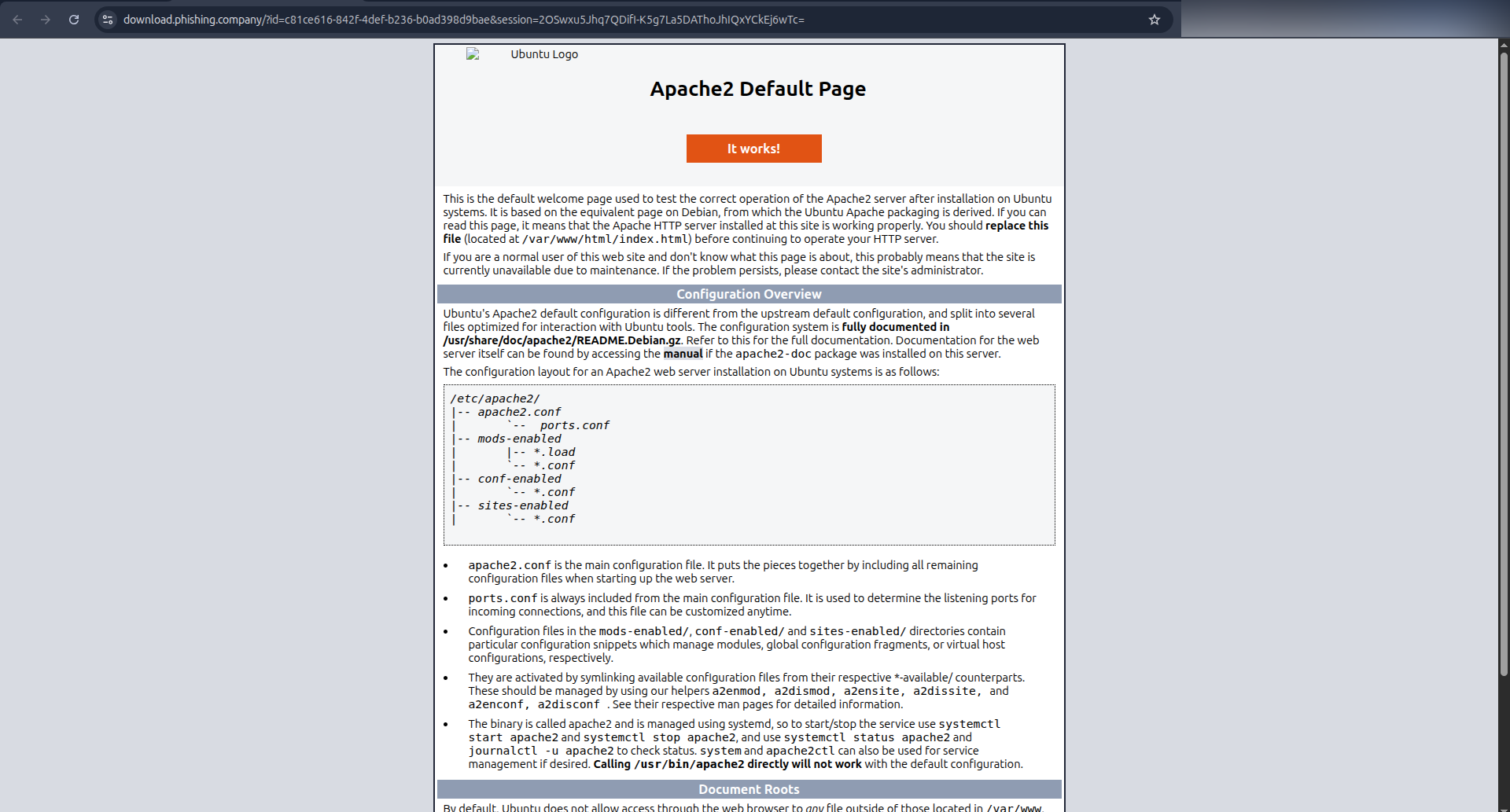 The US bot sees the Deny Page instead of our phishing page