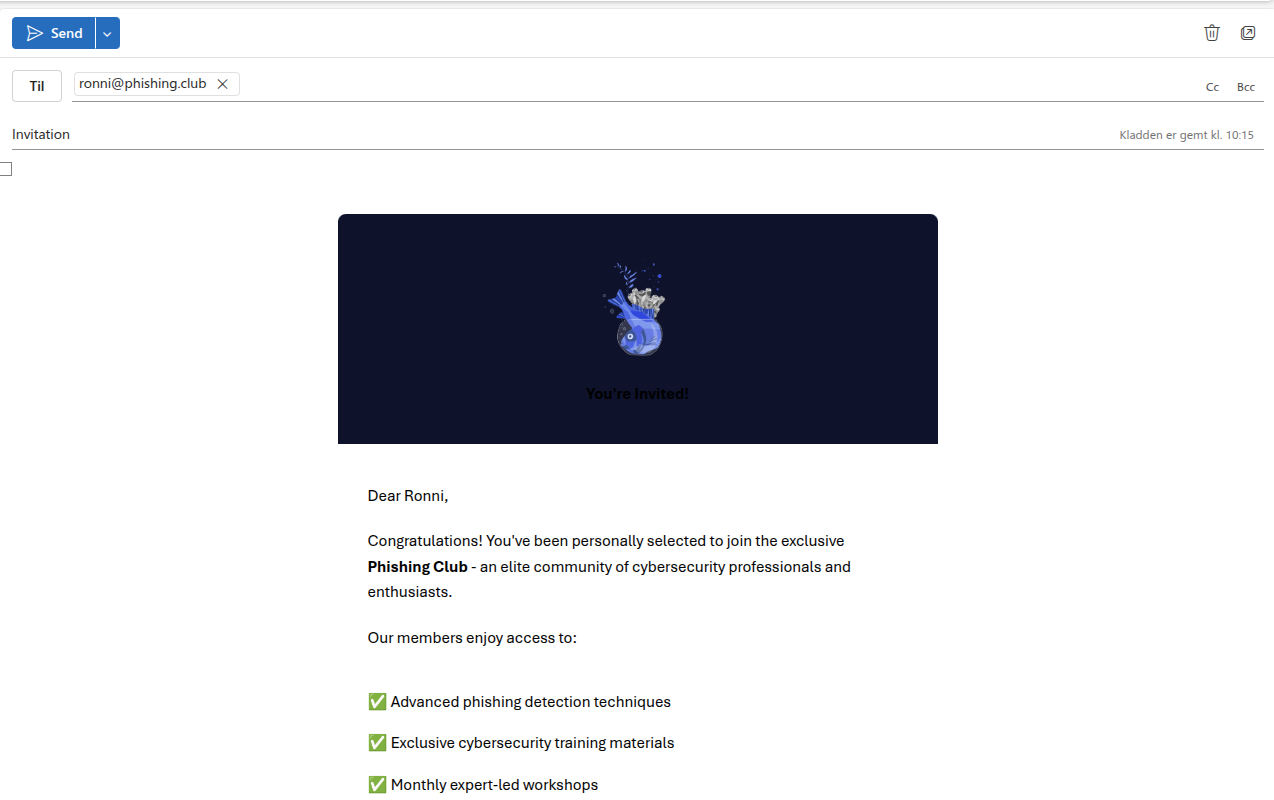 Email pasted into Outlook client and looks great