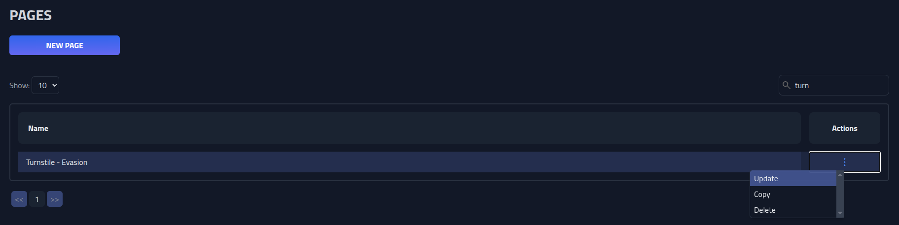 finding the existing turnstile evasion page