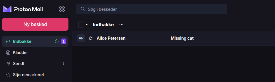 Email landed in Proton inbox