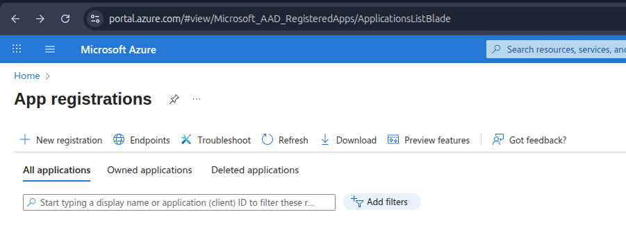Phishing Club - Microsoft App registration page
